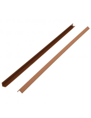 Profili Angolari per Bordi 5pz in WPC 170cm Marrone Chiaro