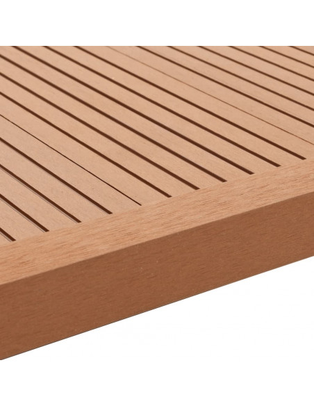 Profili Angolari per Bordi 5pz in WPC 170cm Marrone Chiaro