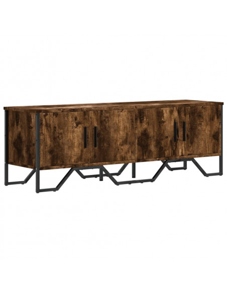 Mobile Porta TV Rovere Fumo 122x34x41 cm in Legno Multistrato