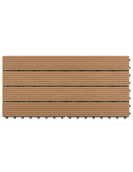 Piastrelle per Decking in WPC 6 pz 60x30 cm 1,08 m² Marrone