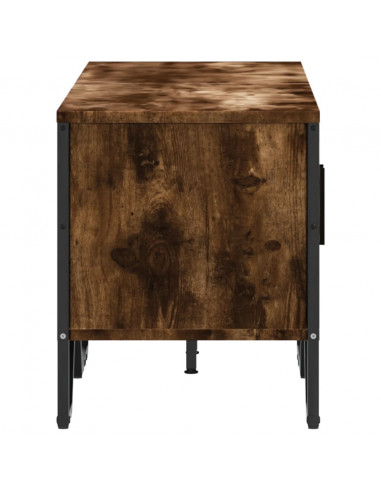 Mobile Porta TV Rovere Fumo 122x34x41 cm in Legno Multistrato