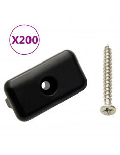 Clip per Decking con Viti 200 pz in Plastica e Acciaio Inox 2