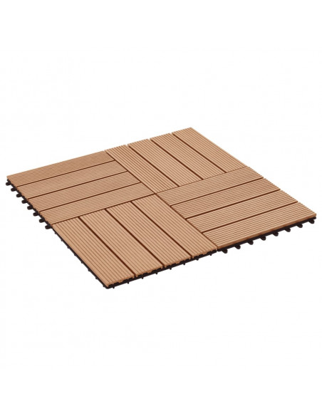Piastrelle per Decking 22 pz 30x30cm 2mq in WPC Colore Teak