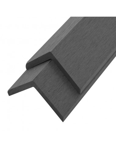 Profili Angolari per Bordi 5pz in WPC 170 cm Grigio