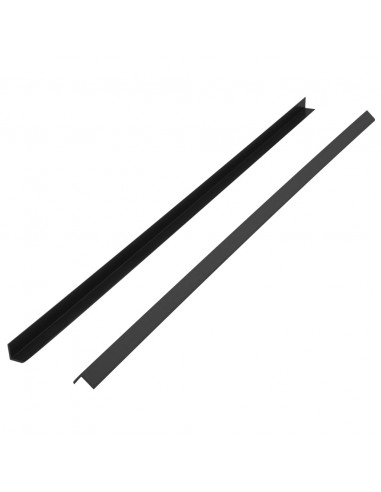 Profili Angolari per Bordi 5pz in WPC 170 cm Nero