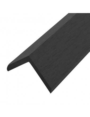 Profili Angolari per Bordi 5pz in WPC 170 cm Nero