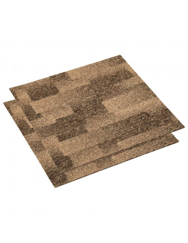 Quadrotte di Moquette 20 pz 5 m² Marroni