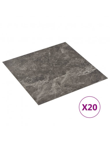 Listoni Pavimenti Adesivi 20 pz in PVC 1,86 m² Marmo Nero