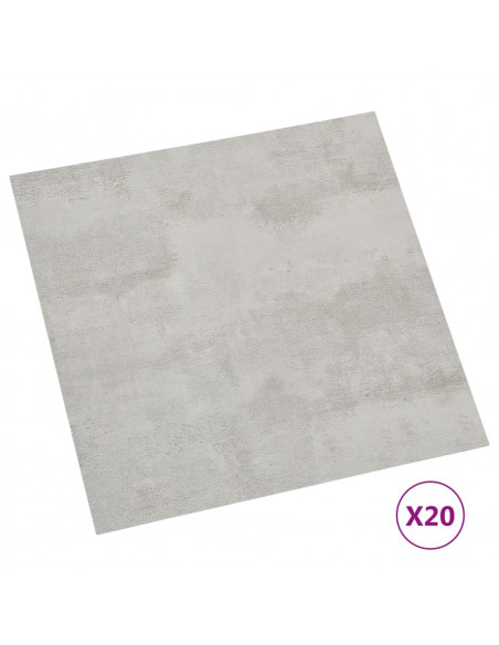 Listoni Pavimenti Adesivi 20 pz in PVC 1,86 m² Grigio Chiaro
