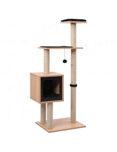 Albero per Gatti con Tappeto Tiragraffi in Sisal 123 cm
