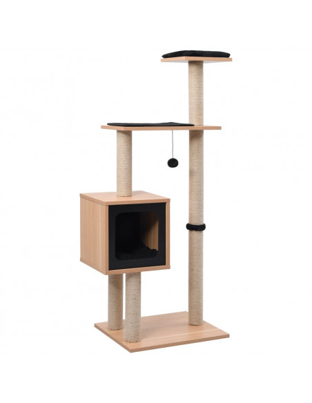 Albero per Gatti con Tappeto Tiragraffi in Sisal 123 cm