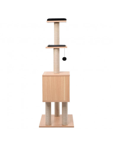 Albero per Gatti con Tappeto Tiragraffi in Sisal 123 cm