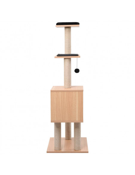 Albero per Gatti con Tappeto Tiragraffi in Sisal 123 cm