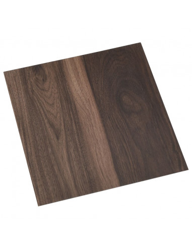 Listoni Pavimenti Adesivi 20 pz in PVC 1,86 m² Marrone Scuro