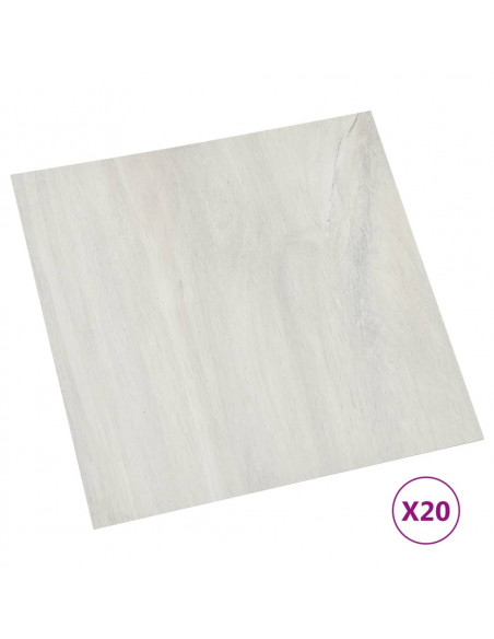 Listoni per Pavimenti Autoadesivi 20 pz in PVC 1,86 m² Crema