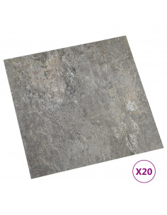 Listoni per Pavimenti Autoadesivi 20 pz in PVC 1,86 m² Grigi 2