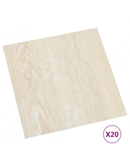 Listoni per Pavimenti Autoadesivi 20 pz in PVC 1,86 m² Beige
