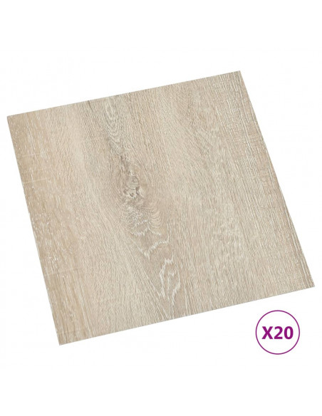 Listoni per Pavimenti Autoadesivi 20 pz in PVC 1,86 m² Beige