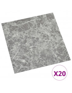 Listoni Pavimenti Autoadesivi 20 pz PVC 1,86 m² Grigio Cemento 2
