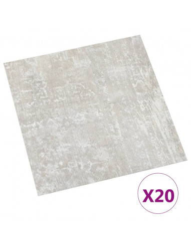 Listoni Pavimenti Adesivi 20 pz in PVC 1,86 m² Grigio Chiaro