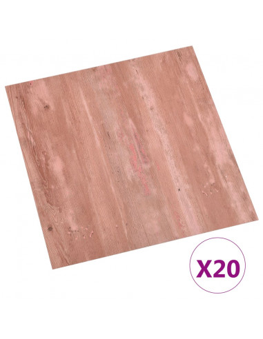 Listoni per Pavimenti Autoadesivi 20 pz in PVC 1,86 m² Rosso