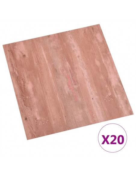 Listoni per Pavimenti Autoadesivi 20 pz in PVC 1,86 m² Rosso