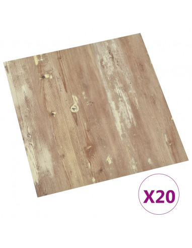 Listoni per Pavimenti Autoadesivi 20 pz in PVC 1,86 m² Marroni