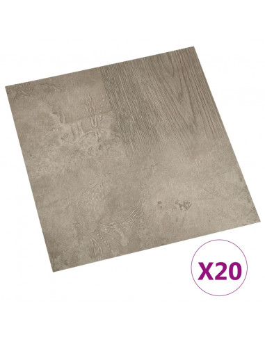 Listoni per Pavimenti Autoadesivi 20 pz in PVC 1,86 m² Grigio