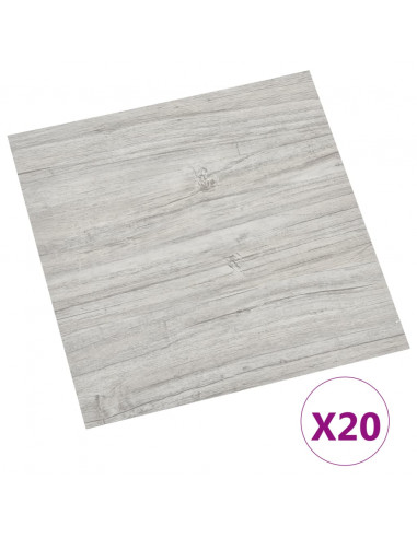 Listoni Pavimenti Adesivi 20 pz in PVC 1,86 m² Grigio Chiaro