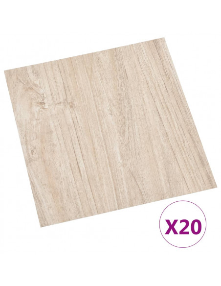 Listoni Pavimenti Adesivi 20 pz in PVC 1,86 m² Marrone Chiaro