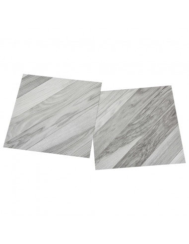 Listoni Pavimenti Adesivi 20 pz in PVC 1,86 m² Grigi a Strisce