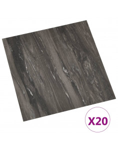 Listoni per Pavimenti Autoadesivi 20pz PVC 1,86 m² Grigio Scuro 2