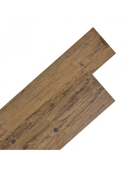 Listoni Pavimentazione Autoadesivi PVC 5,21m² 2 mm Marrone Noce