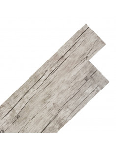 Listoni Autoadesivi in PVC 5,21 m² 2 mm Rovere Slavato 2