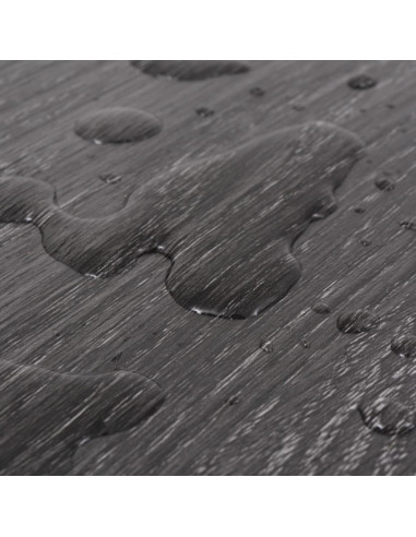 Listoni Autoadesivi in PVC 5,21 m² 2 mm Bianco e Nero