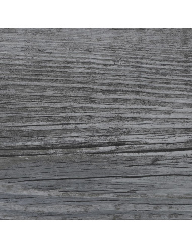 Listoni Autoadesivi in PVC 5,21 m² 2 mm Grigio Lucido