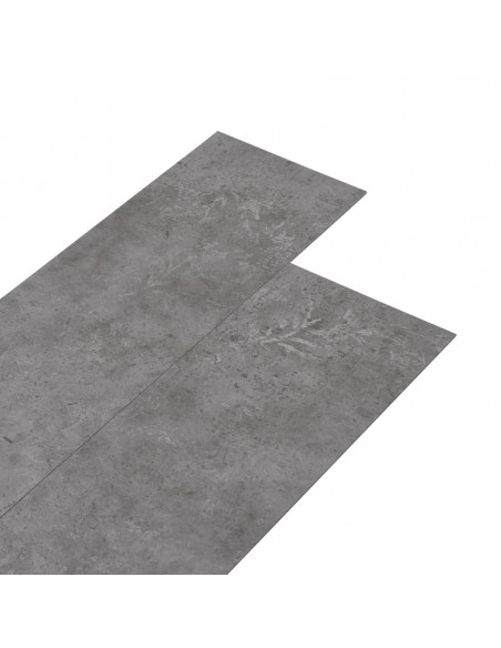 Listoni Autoadesivi in PVC 5,21 m² 2 mm Grigio Cemento