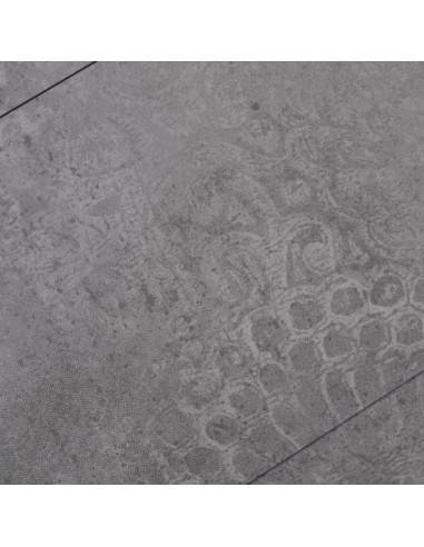 Listoni Autoadesivi in PVC 5,21 m² 2 mm Grigio Cemento