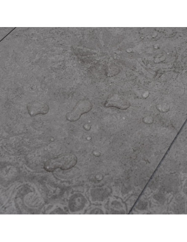 Listoni Autoadesivi in PVC 5,21 m² 2 mm Grigio Cemento