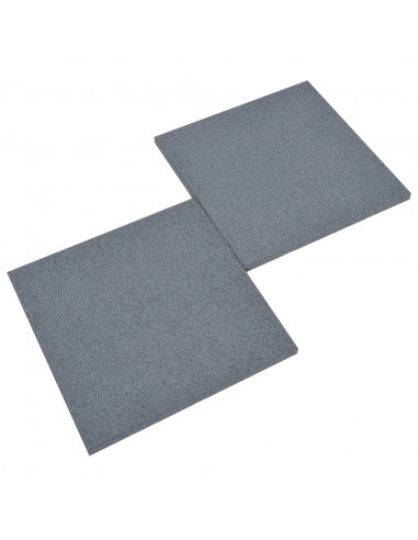 Piastrelle Anticaduta 6 pz in Gomma 50x50x3 cm Grigio
