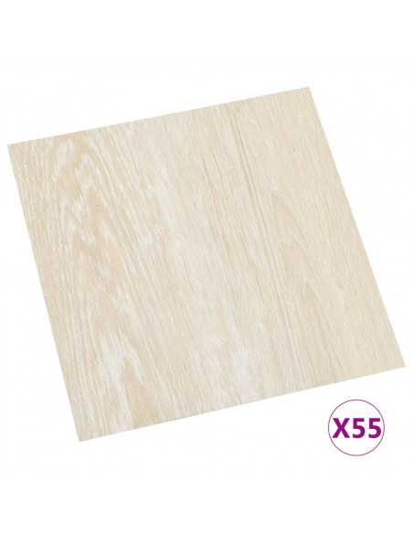 Listoni per Pavimenti Autoadesivi 55 pz in PVC 5,11 m² Beige