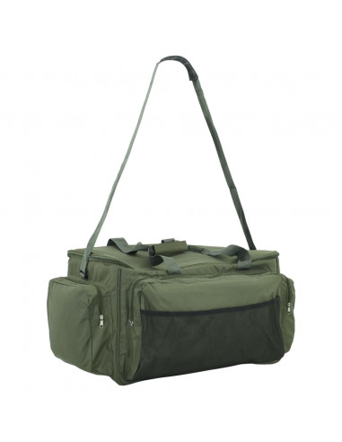 Borsa da Pesca Impermeabile Verde Scuro in Tessuto Oxford