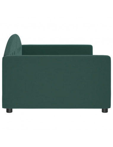 Letto da Giorno Verde Scuro 100x200 cm in Velluto