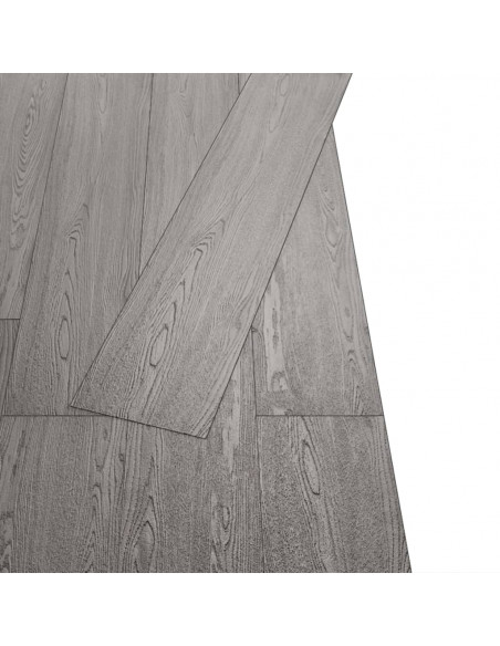 Listoni Pavimenti Autoadesivi in PVC 2,51 m² 2mm Grigio Scuro