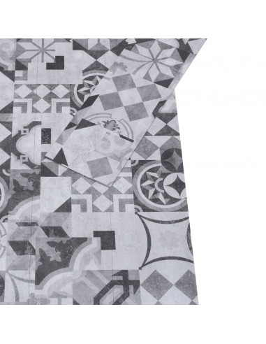 Listoni Pavimento in PVC 4,46 m² 3 mm Autodesivi Motivo Grigio