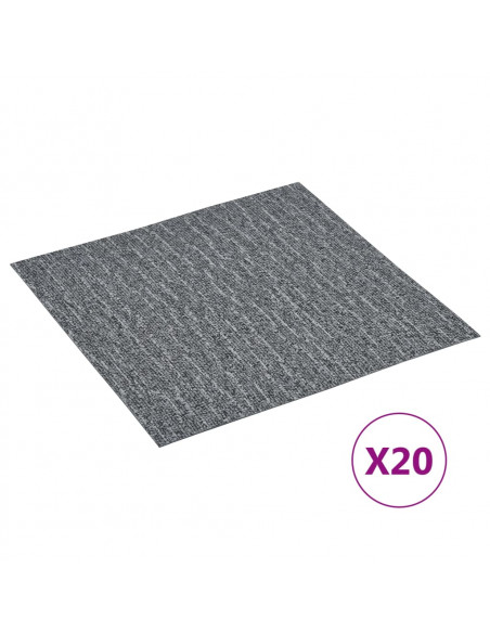 Listoni per Pavimenti Autoadesivi 20 pz in PVC 1,86 m² Grigi