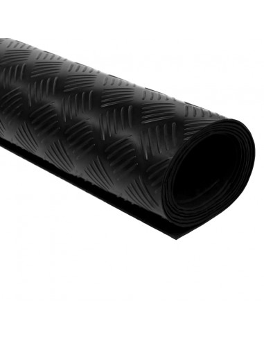 Tappetino Antiscivolo in Gomma 2 x 1 m a Lamiere a Scacchiera