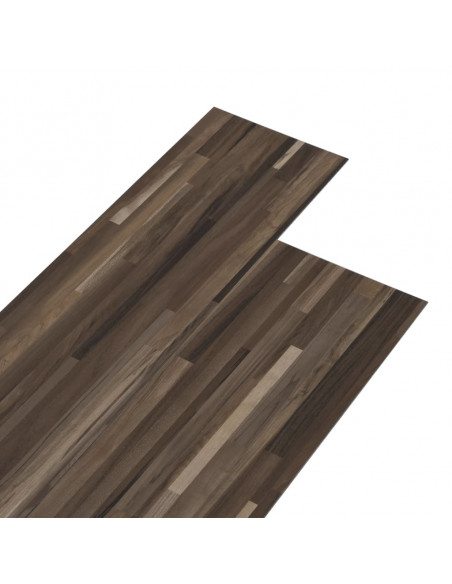 Listoni Autoadesivi in PVC 5,21 m² 2 mm Marrone a Strisce