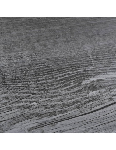 Listoni Pavimento in PVC 4,46 m² 3 mm Autodesivi Grigio Lucido