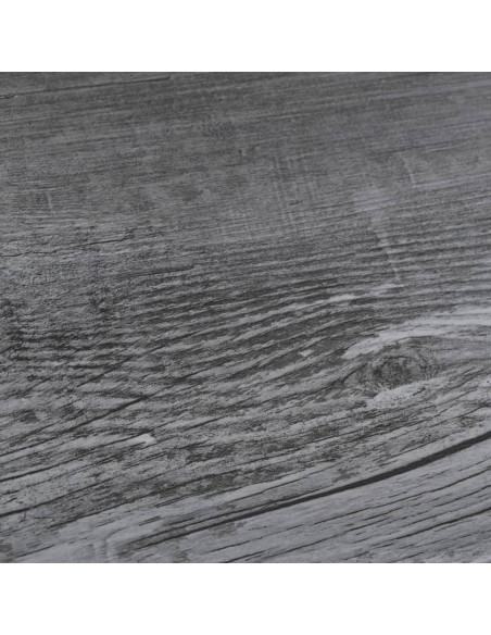 Listoni Pavimento in PVC 4,46 m² 3 mm Autodesivi Grigio Lucido